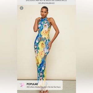 Pretty Little Thing Backless Floral Dress